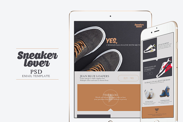SneakerLover Email Template PSD