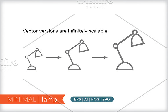 Minimal lamp icons in House Icons - product preview 3