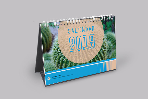 Desk Calendar 2019 V15 in Stationery Templates - product preview 1