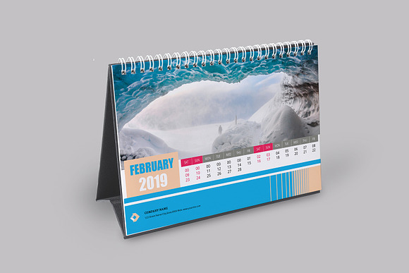 Desk Calendar 2019 V15 in Stationery Templates - product preview 2