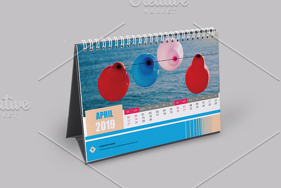 Desk Calendar 2019 V15 in Stationery Templates - product preview 4