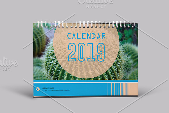 Desk Calendar 2019 V15 in Stationery Templates - product preview 13