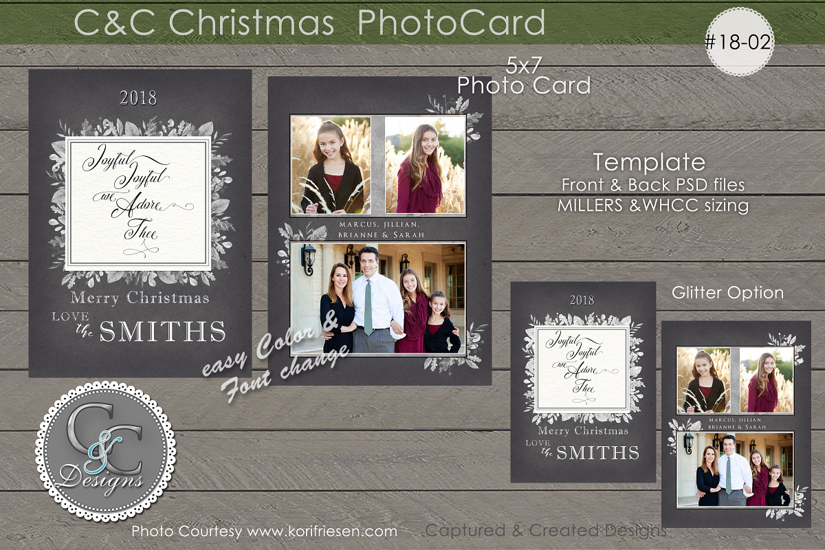 C&C Christmas Photo Card 18-02 in Objects - product preview 8