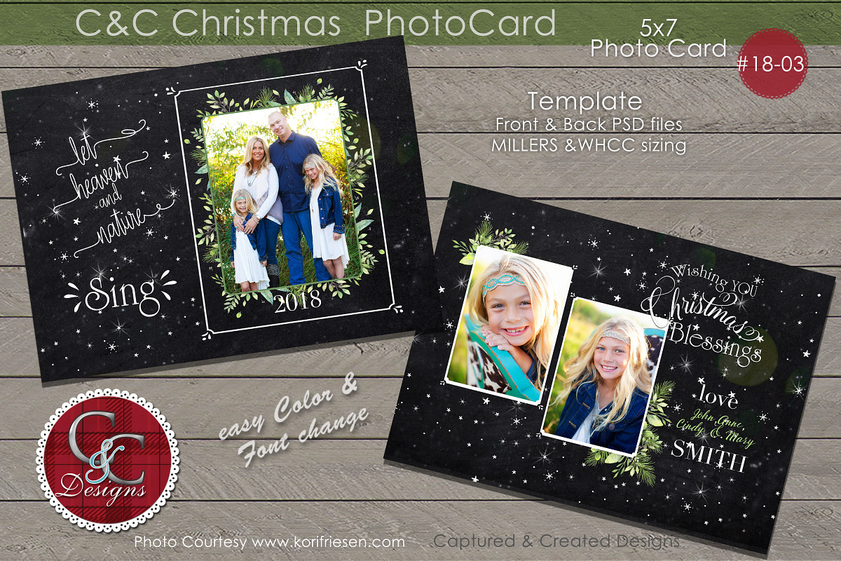 C&C Christmas Photo Card 18-03 in Objects - product preview 8