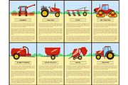 Agricultural Machinery Set, Cartoon