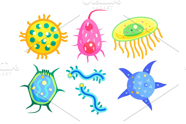 Microbiology Bacterium Cartoon