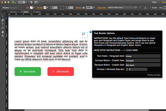 Text Resizer Adobe Muse Widget in Photoshop Plugins - product preview 1