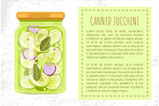 Canned Zucchini Poster Vector