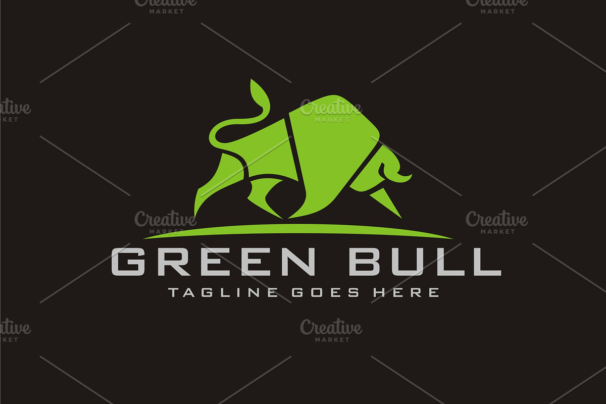 Green Bull in Logo Templates - product preview 8