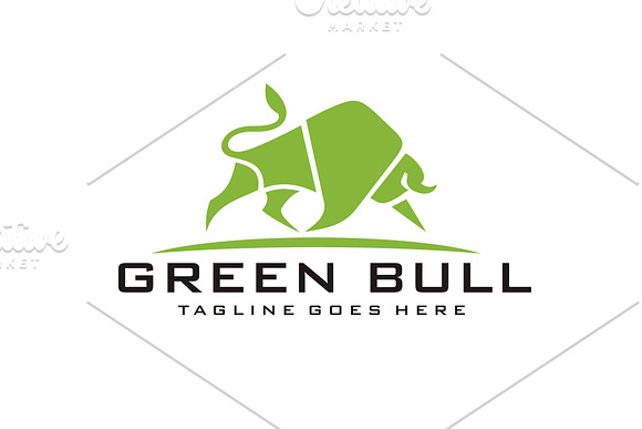 Green Bull in Logo Templates - product preview 1