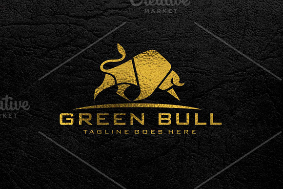 Green Bull in Logo Templates - product preview 2