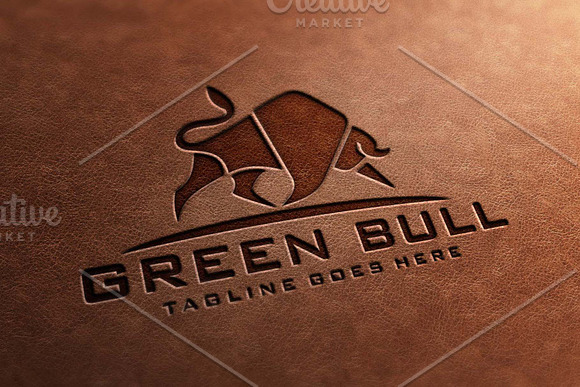 Green Bull in Logo Templates - product preview 3