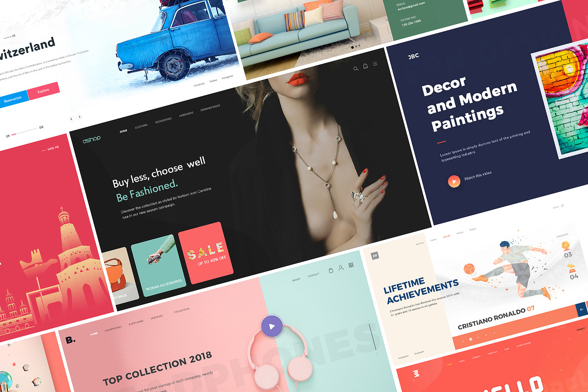 25+ Website headers collection in Templates - product preview 8