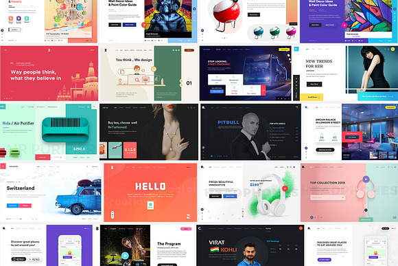 25+ Website headers collection in Templates - product preview 1