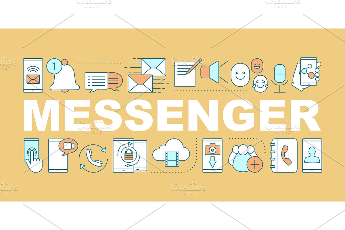 Messenger word concepts banner in Product Mockups - product preview 8