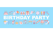 Birthday party word concepts banner