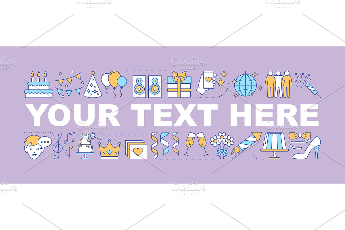 Birthday party word concepts banner in Product Mockups - product preview 8