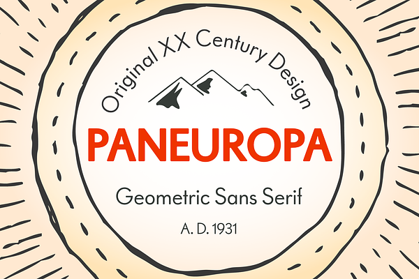 RP Paneuropa - retro geometric sans