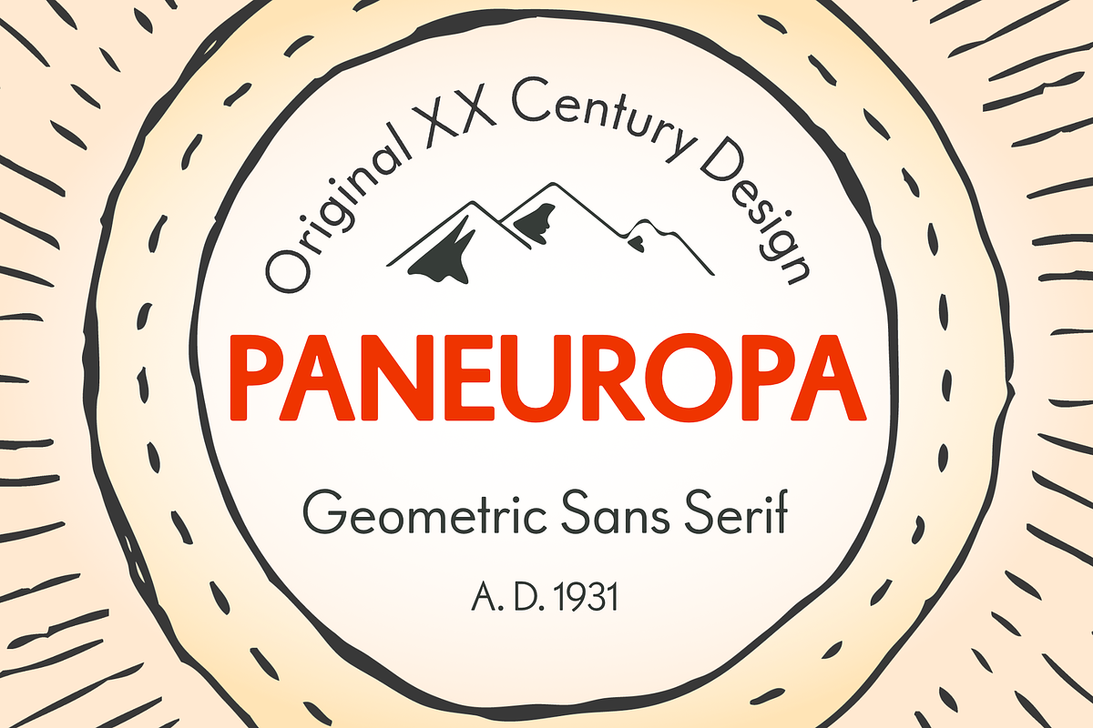 RP Paneuropa - retro geometric sans in Retro Fonts - product preview 8