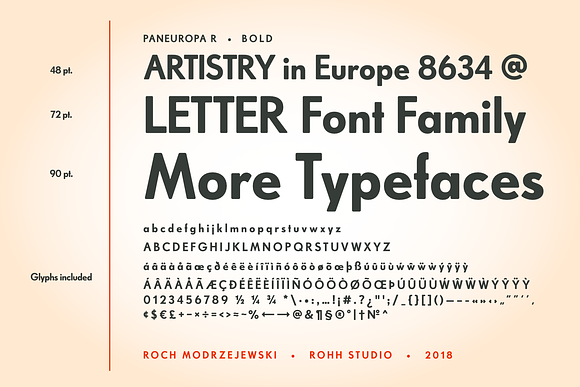 RP Paneuropa - retro geometric sans in Retro Fonts - product preview 1
