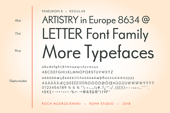 RP Paneuropa - retro geometric sans in Retro Fonts - product preview 2