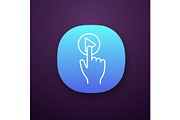 Play button click app icon