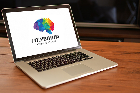 Polygon Brain Logo in Logo Templates - product preview 5