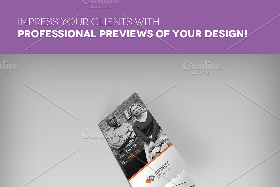 Photo Realistic Trifold Mockups in Print Mockups - product preview 8