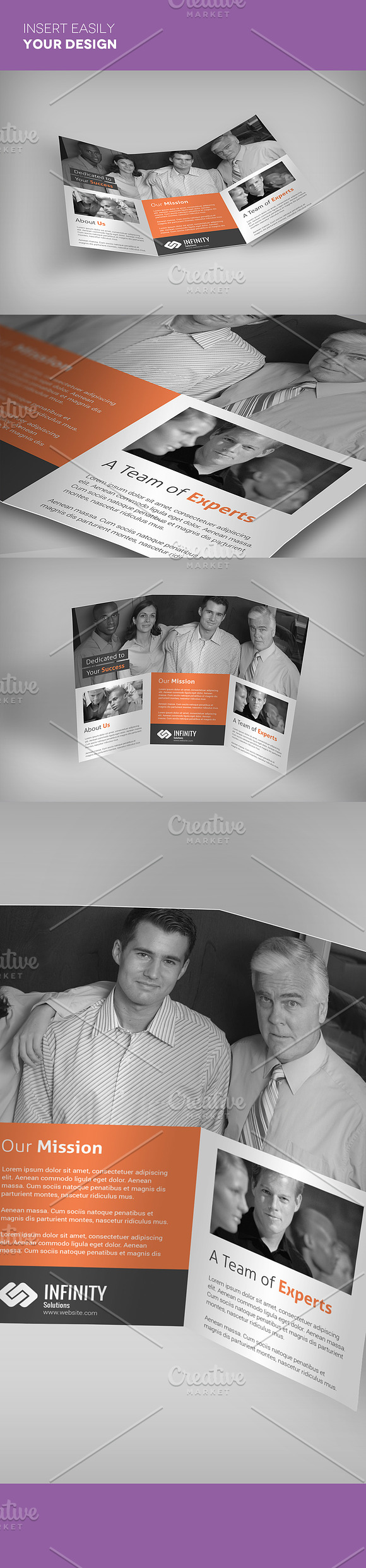 Photo Realistic Trifold Mockups in Print Mockups - product preview 1