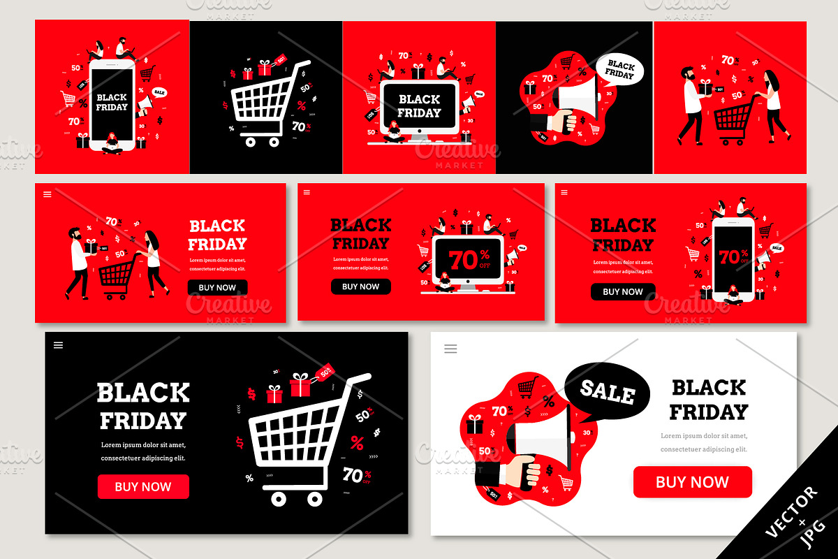 Black friday. Sale. Online shopping in Landing Page Templates - product preview 8