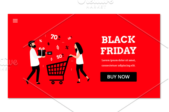 Black friday. Sale. Online shopping in Landing Page Templates - product preview 6