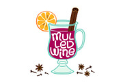 Cute Mulled Wine elements isolated