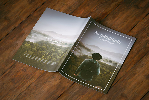 A4 Magazine | Brochure Mock-up in Print Mockups - product preview 25