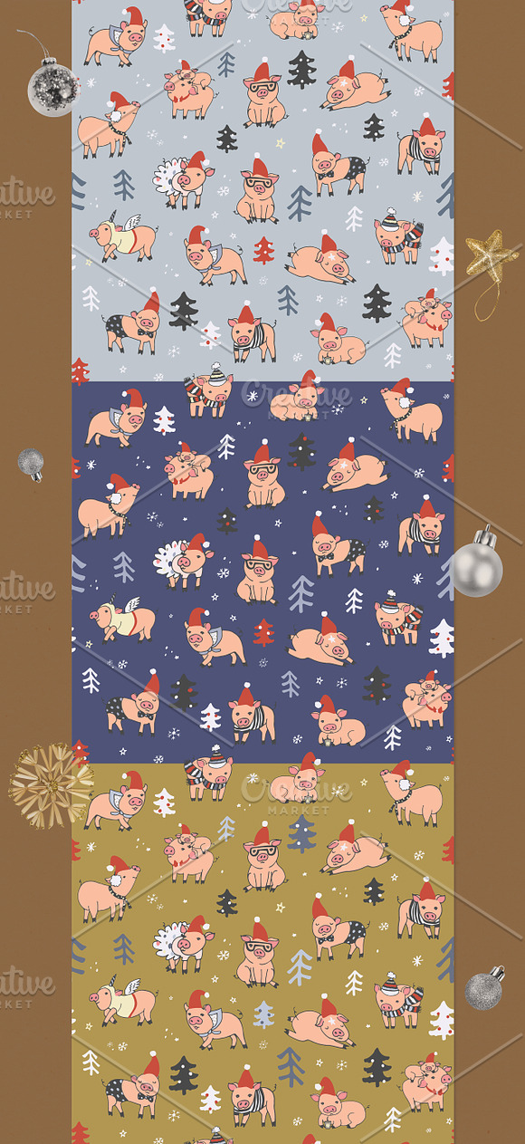 Funny Pigs in Illustrations - product preview 3