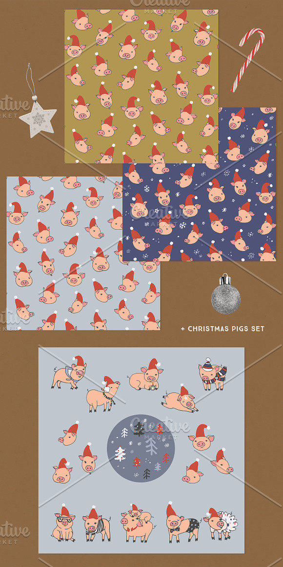Funny Pigs in Illustrations - product preview 4