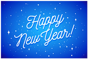 Happy New Year. Greeting card with