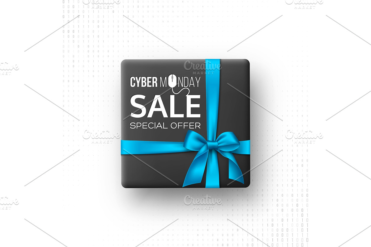 Cyber monday sale poster or banner. in Illustrations - product preview 8
