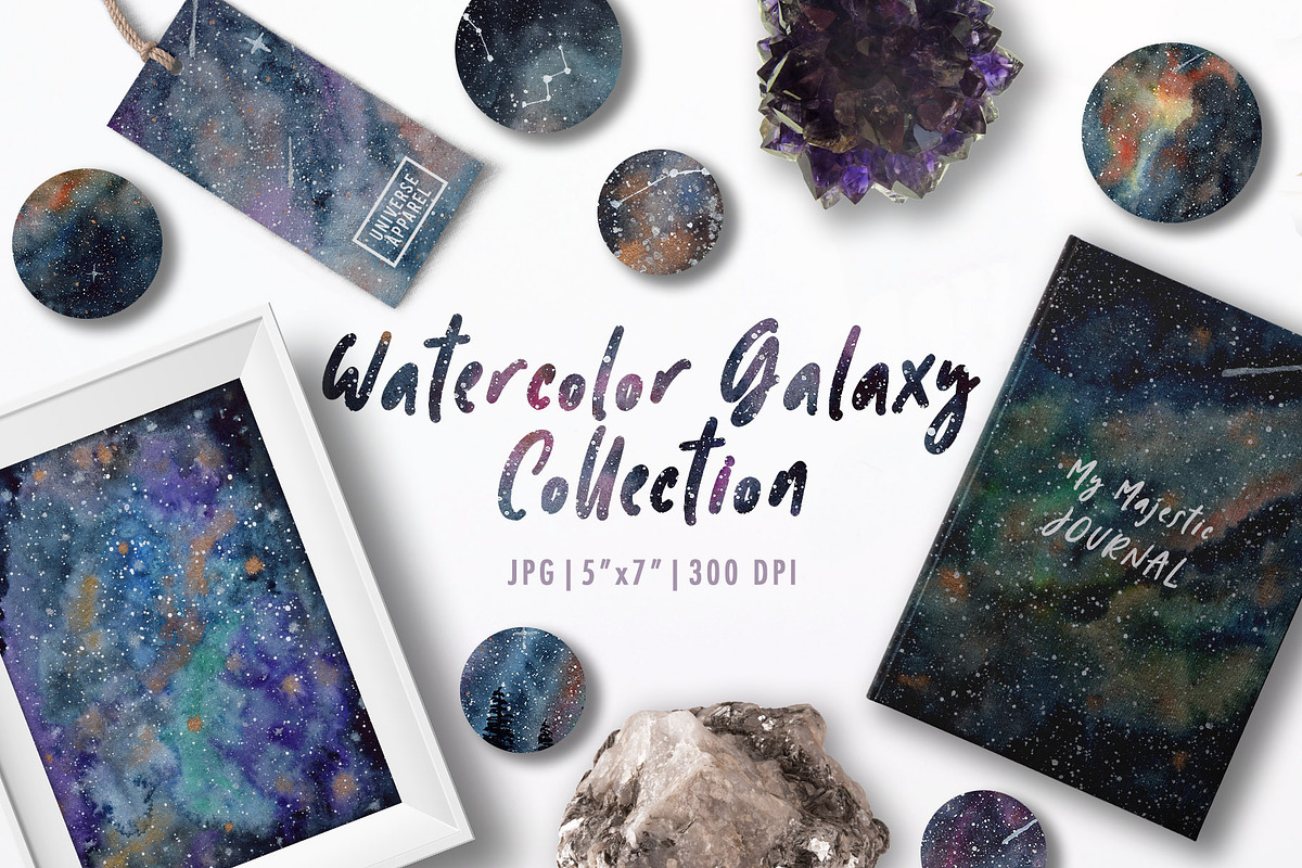 Galaxy Watercolor Collection in Illustrations - product preview 8