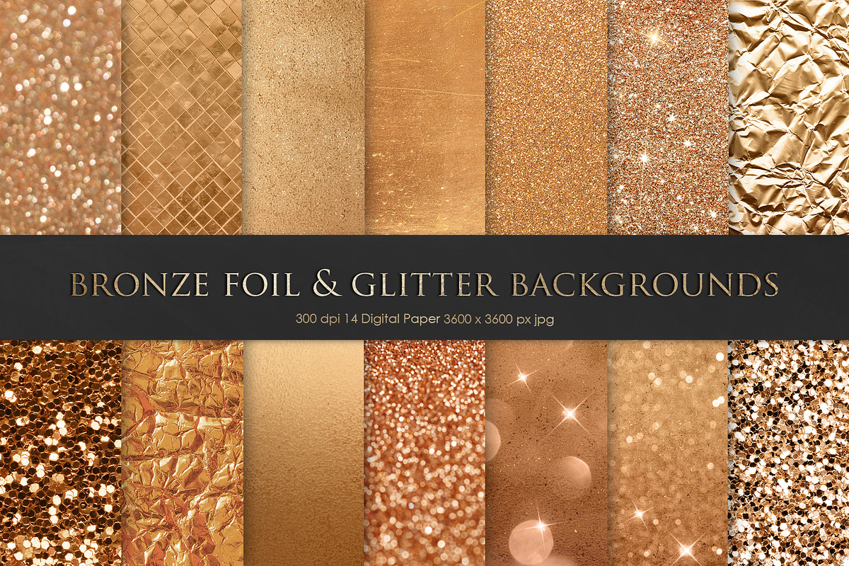 Bronze Foil and Glitter Paper in Textures - product preview 8