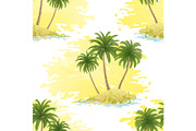 Island with Palms Seamless