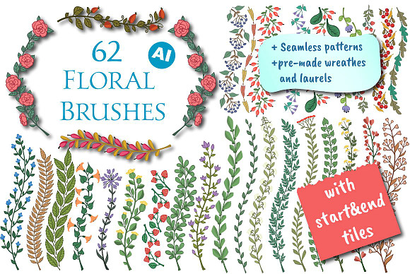 Brush Bundle | 336 vector brushes in Add-Ons - product preview 7