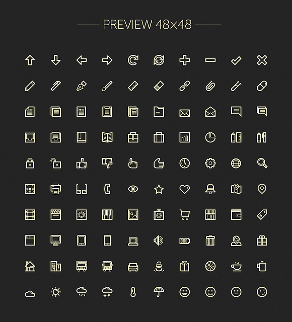 Lineart Icons — The Essentials in Graphics - product preview 2