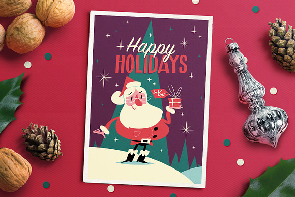 Retro Christmas Vector Pack in Graphics - product preview 1