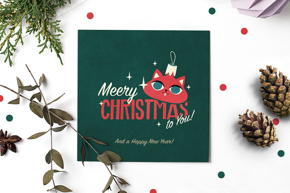 Retro Christmas Vector Pack in Graphics - product preview 3