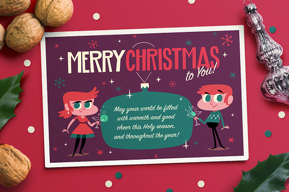 Retro Christmas Vector Pack in Graphics - product preview 4