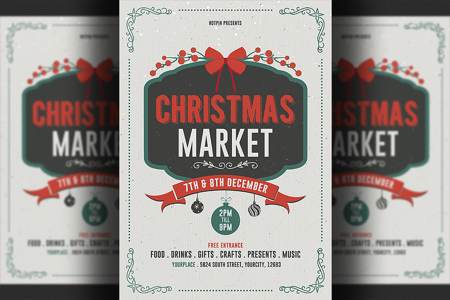 Christmas Market Flyer Template