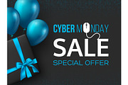 Cyber monday sale poster or banner.