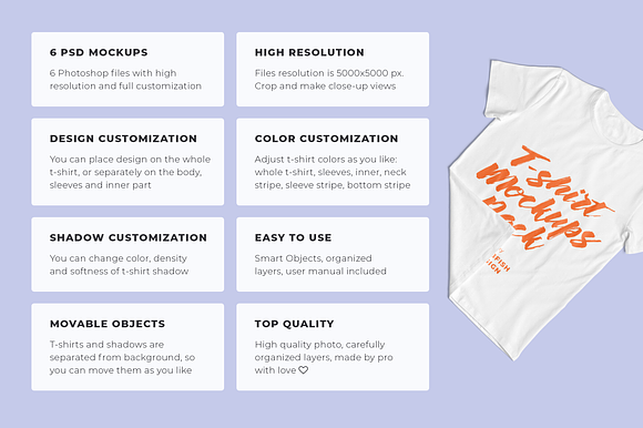 Customizable T-Shirt Mockups Pack in Product Mockups - product preview 1