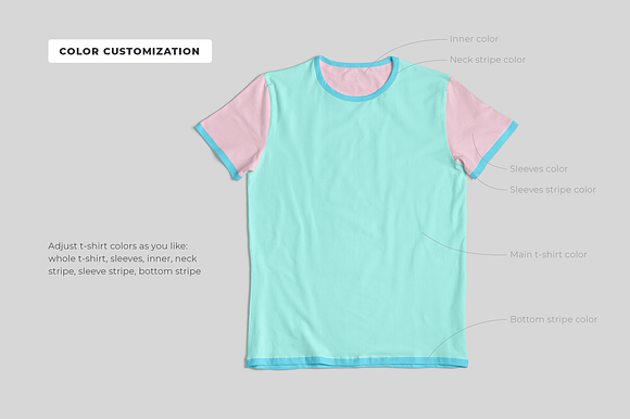 Customizable T-Shirt Mockups Pack in Product Mockups - product preview 3