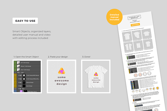 Customizable T-Shirt Mockups Pack in Product Mockups - product preview 4